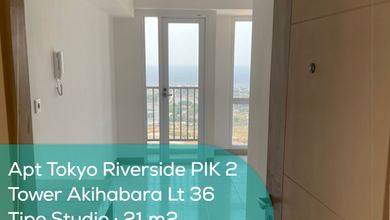 Apartement Tokyo Riverside Pik 2 Tower Akihabara Lt 36, Studio, Non Furnished