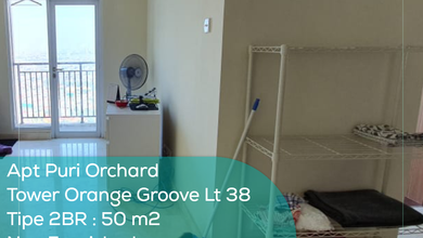 Apartement Puri Orchard Tower Orange Groove Wing B Lt 38, 2BR, Non Furnished
