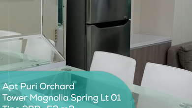 Apartement Puri Orchard Tower Magnolia Spring Wing A LT 01, 2Br, Full Furnished