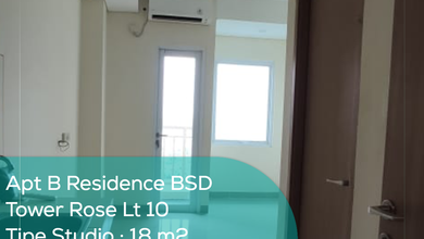 Apartement B Residence BSD Tower Rose Lt 10, Studio, Non Furnished