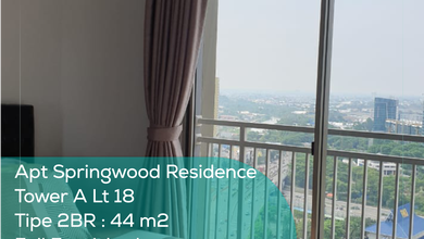 Apartement Springwood Residence Tower A Lt 18, Tipe 2BR, Full Furnished