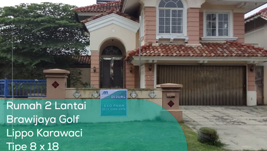 Rumah 2 Lantai Brawijaya Golf Lippo Karawaci, Tipe 8x18, Lt Lb 395 290 M2, Non Furnished