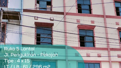 Ruko 5 Lantai Jl. Pengukiran Pekojan, Tipe 4x15, LT/LB 61/296 m2, Non Furnished