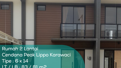 Rumah 2 Lantai Cendana Peak Lippo Karawaci, Tiep 6x14, Lt lb 83 81 M2, Semi Furnished