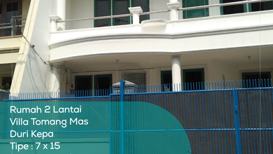 Rumah 2 Lantai Villa Tomang Mas Duri Kepa, Tipe 7x15, LT/LB 105/140 m2, Semi Furnished, SHM