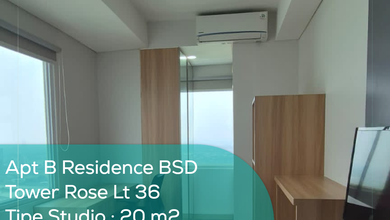 Apartement B Residence BSD Tower Rose Lt 36, Studio, Full Furnished