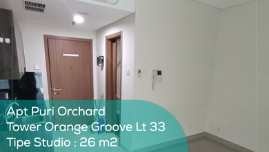 Apartement Puri Orchard Tower Orange Groove Wing A Lt 33, Studio, Semi Furnished, PPJB