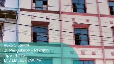 Ruko 5 Lantai Jl Pengukiran Pekojan, Tipe 4x15, LT/LB 61/296 m2, Non Furnished, HGB