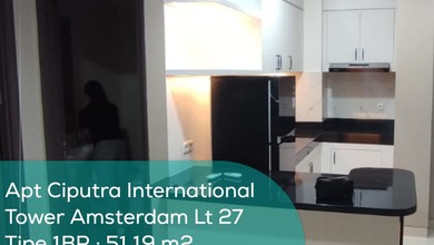 Apartement Ciputra International Tower Amsterdam Lt 27, 1BR, Semi Furnished