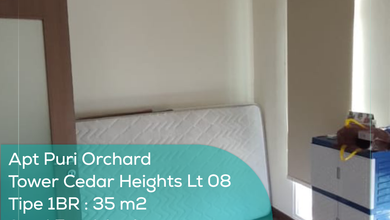 Apartement Puri Orchard Tower Cedar Heights Wing A LT 08, 1Br, Semi Furnished
