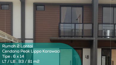 Rumah 2 Lantai Cendana Peak Lippo Karawaci, Tiep 6x14, Lt lb 83 81 M2, Semi Furnished