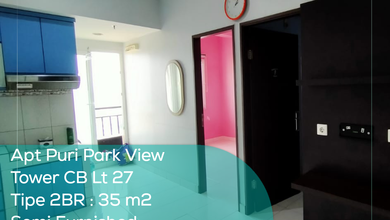 Apartement Puri Park View Tower Cb Lt 27, 2BR, Semi Furnished, PPJB