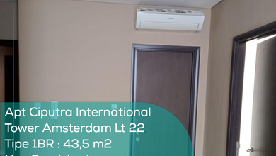 Apartement Ciputra International Tower Amsterdam Lt 22, 1BR, Non Furnished