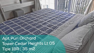 Puri Orchard Tower Cedar Heights Wing B Lt 05, 1BR, Full Furnished