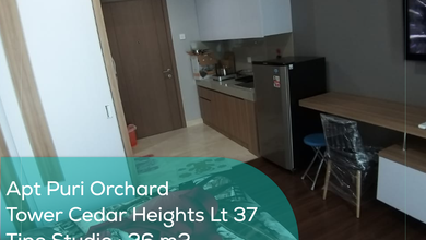 Apartement Puri Orchard Tower Cedar Heights Wing A Lt 37, Studio, Full Furnished