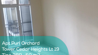 Apartement Puri Orchard Tower Cedar Heights Wing A Lt 19, 2BR, Non Furnished