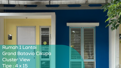 Rumah 1 Lantai Grand Batavia Cluster View, Tipe 4x12, LT/LB 60/27 m2, Non Furnished, SHM