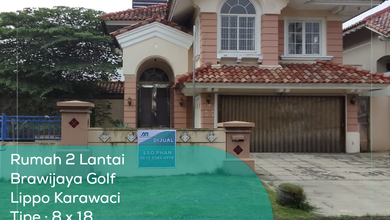 Rumah 2 Lantai Brawijaya Golf Lippo Karawaci, Tipe 8X18, LT LB 395 290 M2, Non Furnished