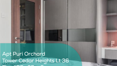 Apartement Puri Orchard Tower Orange Groove Wing A Lt 36, 1BR, Full Furnished