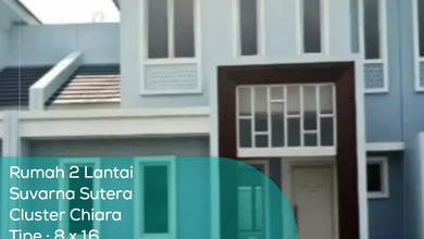 Rumah 2 Lantai Suvarna Sutera Cluster Chiara, Tipe 8x16, LT/LB 128/115 m2, Full Furnished