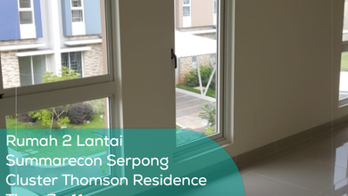 Rumah 2 Lantai Paramaount Serpong Cluster Thomson, Tipe 7x11, LT/LB 77/73 m2, Non Furnished