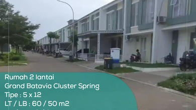 Rumah 2 Lantai Grand Batavia Cluster Spirng, Tipe 5X12, Lt/Lb 60/50 M2, SHM