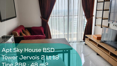 Apartement Sky House Bsd Tower Jervois 2 Lt 18, 2BR, Full Furnished