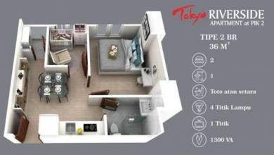 Dijual Apartement 2br Tokyo Riverside Pik 2