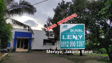 TANAH DAN BANGUNAN ZONA KOMERSIL 1052 M2 DI MERUYA, JAKARTA BARAT