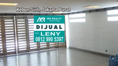 RUMAH 4,5 LT DI KEBON SIRIH, JAKARTA PUSAT, IMB BISA 8 LANTAI, COCOK UNTUK GEDUNG KANTOR